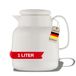Helios Mondo kunststof thermoskan, wit, 1 liter