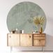 Botanique Sticker Mural Rond / Cercle - Motif Botanique - Diamètre 80 cm - Adhésif mat