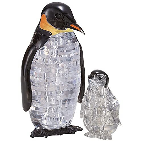 HCM Kinzel 59187 3D Crystal Puzzel Pinguïnpaar, kleurrijk