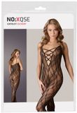 Mandy Mystery Lingerie – Erotische Catsuit met Diep Stretchend Decolleté voor Pure Opwinding – Maat S/M - Zwart