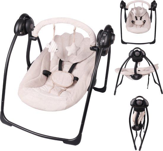 X Adventure Baby Swing - Electric Baby Swing - Nougat - Up to 9 kg
