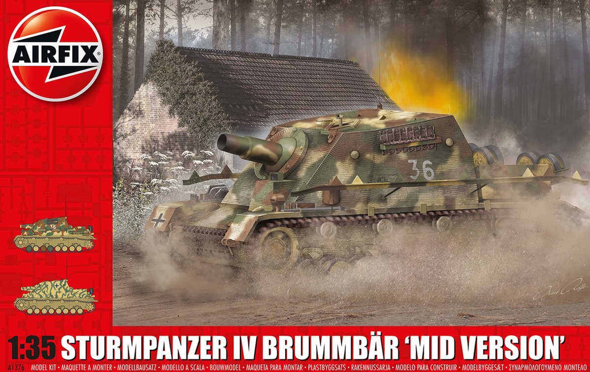Airfix 1:35 1376 Sturmpanzer IV Brummbar Mid Version Plastic kit
