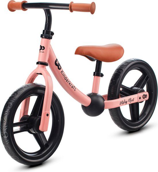 Kinderkraft 2WAY NEXT Loopfiets - Roze - 2 tot 5 jaar