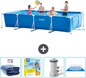 Intex Rechthoekig Frame Zwembad - 450 x 220 x 84 cm - Blauw