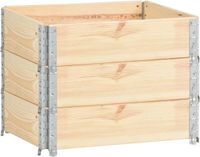vidaXL Pallet collar 3 pcs 60x80 cm solid pine wood
