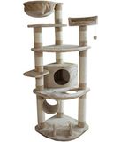 Dehner Kattenkrabpaal Edda, ca. 180 x 60 x 60 cm, sisal/pluche, beige