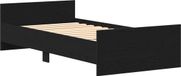 vidaXL Bedframe met hoofdeinde Zwart eiken Bewerkt hout