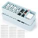 Organisateur de câbles, petit, 2 pièces, bleu clair, avec 20 attaches de câbles en silicone