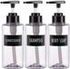 Unyqoos® Set van 3 Navulbare Transparante Pompdispensers voor Badkamer en Keuken