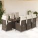 Maison Exclusive - Ensemble de jardin, 9 pièces, avec coussins, marron, en polyrotin