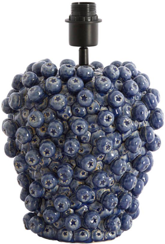 Light & Living Berries tafellamp blauw keramiek Ø 26cm E27