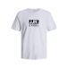 JACK & JONES JREBVALDE SS TEE Garçon T-shirt Blanc Coton XL