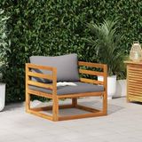 Maison Exclusive - Chaise de jardin avec coussins gris foncé, en bois d'acacia massif