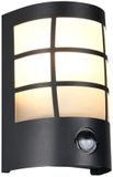 RL LIVE YOUR LIGHT REALITY SINTRA - Wandlamp - Zwart mat - excl. 1x E27 4,9 W - Bewegingssensor - Wandmontage - Buitenverlichting - IP44