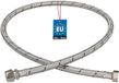KOTARBAU® Tuyau de raccordement flexible 3/8"x3/8" - Tuyau de raccordement pour robinetterie 100 cm - Tuyau de robinet flexible - Écrou tournant x raccord à compression - Tuyau de raccordement sanitaire - Tuyau de raccordement tressé en acier inoxydable - Argent