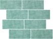 vidaXL Subway tegel 20 st grijs groen 29 x 21 cm polyurethaan en pet