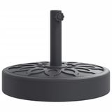 VidaXL Parasolvoet Rond Zwart 25 kg