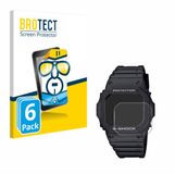 BROTECT - Screenprotector voor Casio G-Shock GW-M5610-1ER - Folie Beschermfolie transparant 6 Stuks