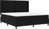 vidaXL Boxspringbed met hoofdeinde Zwart 180 x 200 cm Stof