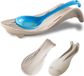 Sans marque support de cuillère en silicone résistant à la chaleur 3 pièces - 23 x 10,6 cm - Kaki