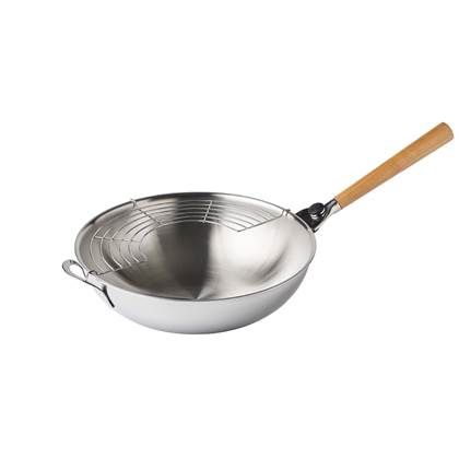Mastrad O'Wok Pan met Grillrek -