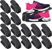 Merkloos Relaxdays schoenen organizer - set van 15 - tot maat 39 - antislip - opbergsysteem - zwart