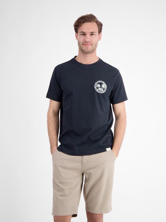 LERROS Casual T-shirt met print - CLASSIC NAVY - Maat XXL