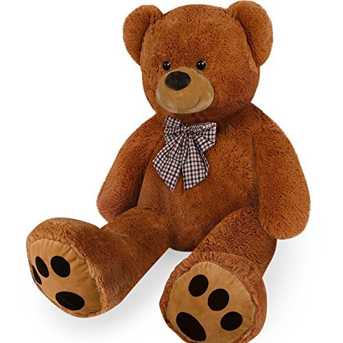 deuba Knuffel teddy beer 50-160 cm in bruin, crème of wit - knuffeldier stoffen dien pluche teddy-beer - TÜV/GS getest, bruin