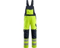 Mascot Multisafe Amerikaanse overall met kniezakken 13869-216 - hi-vis geel/donkermarine - C48