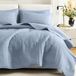 Comfort Spaces All Season, Lichtgewicht, Coverlet sprei beddengoed, bijpassende shams, microvezel, blauw, vol/koningin (90 x 90 inch)