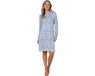 Pastunette Blue Mirage Nachthemd Dames Lange Mouw Fleece Blauw Maat 38