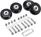 Merkloos 4 x 40 x 18 mm reservekofferwielen, rubberen wielen, koffertrolley reservewielen, geschikt voor Samsonite hardcase koffers, met kogellagers, reparatieset