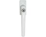 AXA Veiligheids raamsluiting L - Draai-kiep raamkruk - met Cilinder SKG2- Aluminium wit - Afsluitbaar - 7x32 mm