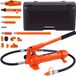 Shanghai Sishun Technology Co., Ltd Cric hydraulique portable, avec tuyau d'huile de 1,2 m, kit de réparation de carrosserie avec mallette de rangement, pour réparation automobile, camion, ferme, 8800 Lbs