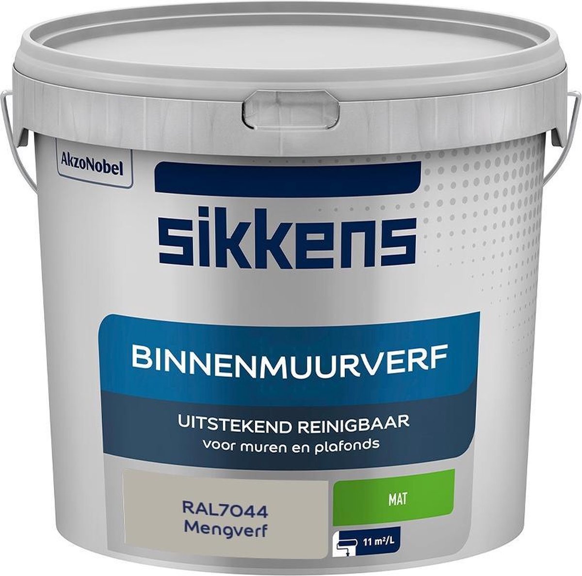 Sikkens - Binnenmuurverf - Muurverf - Mengkleur - Mat - RAL7044 - 5 Liter