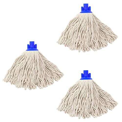 Katoenen String Schroef op Type Mop Vervanging Hoofd Refill Compatibel met Alle Standaard US Threading Pole - 3 STKS