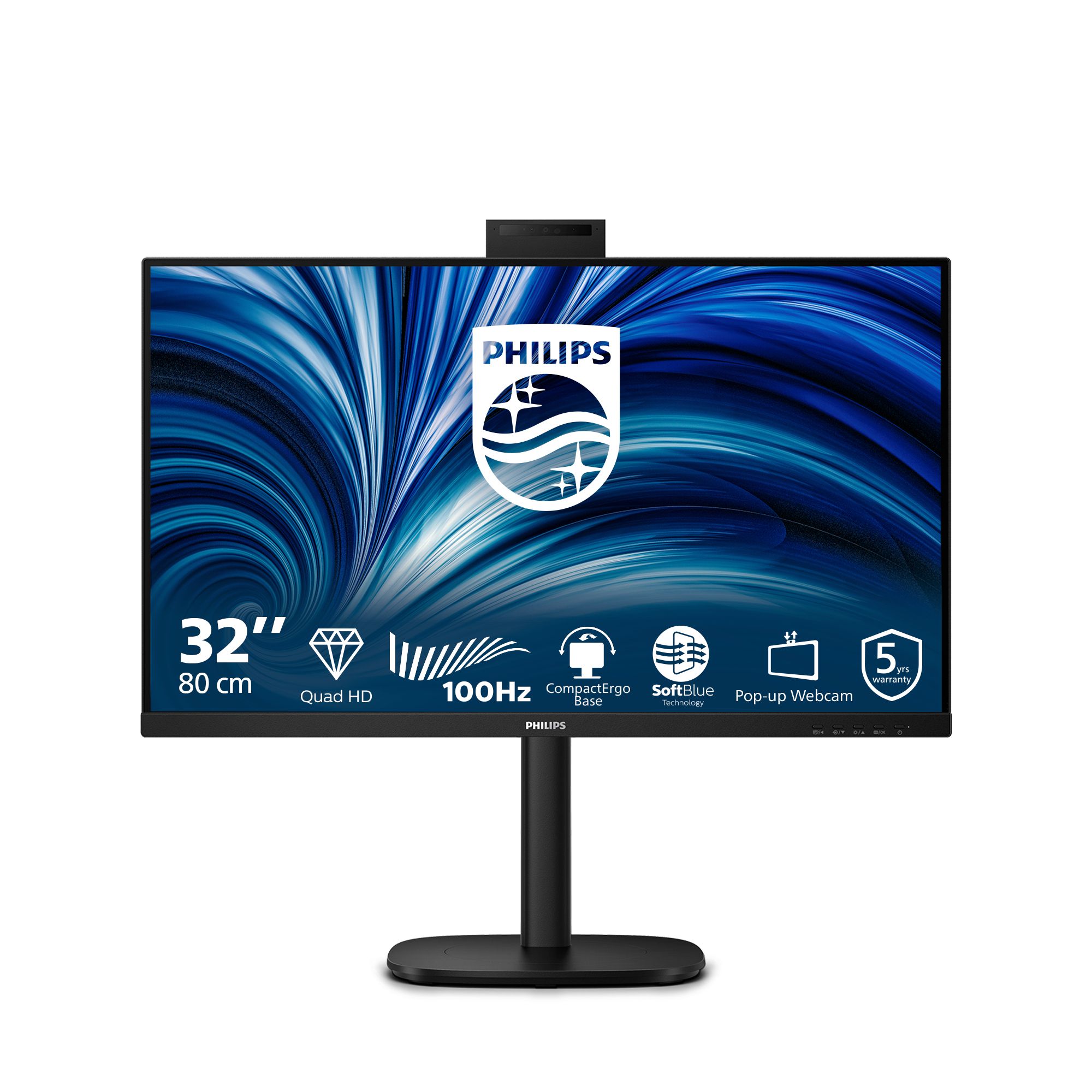 Philips 32B2U3601H 31.5" 16:09 HDMI+DP+USB-C black [Energieklasse D] (32B2U3601H/00)
