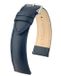 HIRSCH Kent Horlogebandje - Italiaans kalfsleer, 20 mm Breedte bevestiging, blauw
