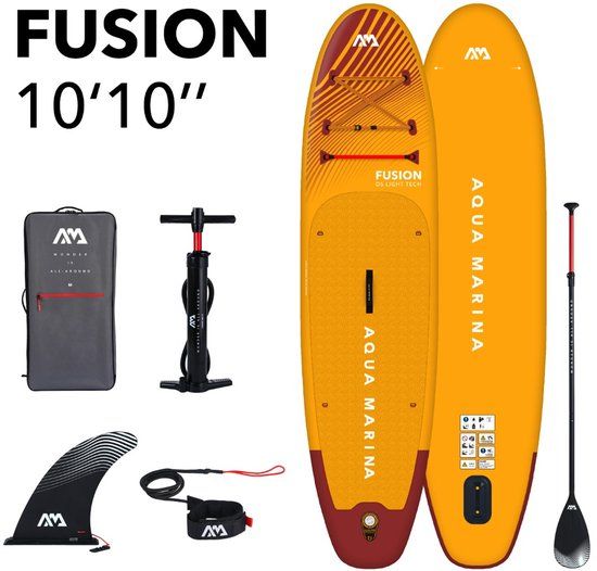 Aqua Marina Fusion SUP - 330 cm - All-round - Beginner - Complete SUP Package - Orange