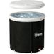 Glacée Baignoire Glacée Pliable Gonflable 280l Avec Couvercle Et Pompe, Entraînement Eau Froide, 78x78x71 Cm, Noir