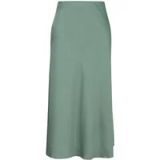 COMMA Vloeiende satijnen midi rok met elastische taille dames