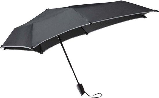 Senz Mini Automatic Foldable Storm Umbrella - Black Reflective