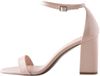 Next Dames Sandalen met blokhak en extra brede pasvorm Naturel