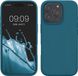 kwmobile telefoonhoesje geschikt voor Apple iPhone 16 Pro Max - Hoesje met siliconen coating - Smartphone case in mat petrol