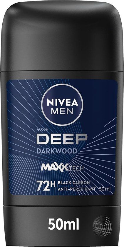 Nivea Men Deep Black Carbon Dark Wood Deodorant Stick 50ml
