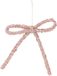 JJA Décoration de sapin de Noël avec nœud blanc et rose, 17 cm