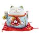 lachineuse - Kattenbeeldje Maneki Neko – symbool – beweegbare arm – traditionele Japanse geluksbrenger – 10 x 12 x 10 cm – porselein, blauw – LR03 batterij niet inbegrepen