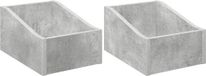vidaXL Boîte pour disques vinyles 2 pièces gris béton 23 x 33 x 16 cm bois traité