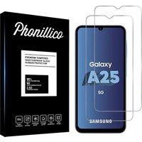 Phonillico® Samsung Galaxy A25 5G Gehard Glas Screenprotector [Pack 2]