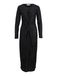 VILA VIROSEA O-NECK L/S MIDI DRESS Dames Zwart XS